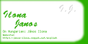 ilona janos business card